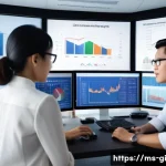 Home 15 해외 투자로 수익원 다각화하기 - A detailed digital art scene of a diverse group of Southeast Asian investors in a modern office, ana...