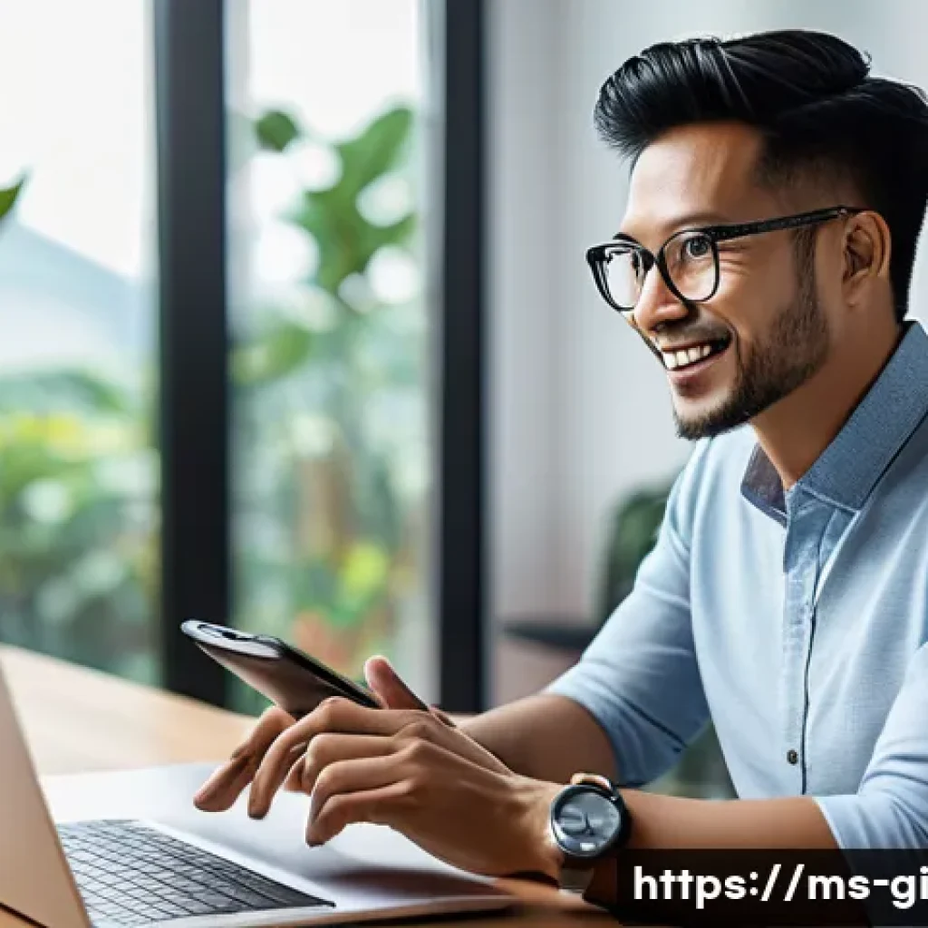 크리에이터로서 수입원 다변화 방법 - A professional content creator in a modern Malaysian home office, engaging in a video call with bran...